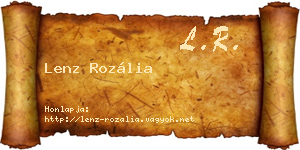Lenz Rozália névjegykártya