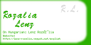 rozalia lenz business card